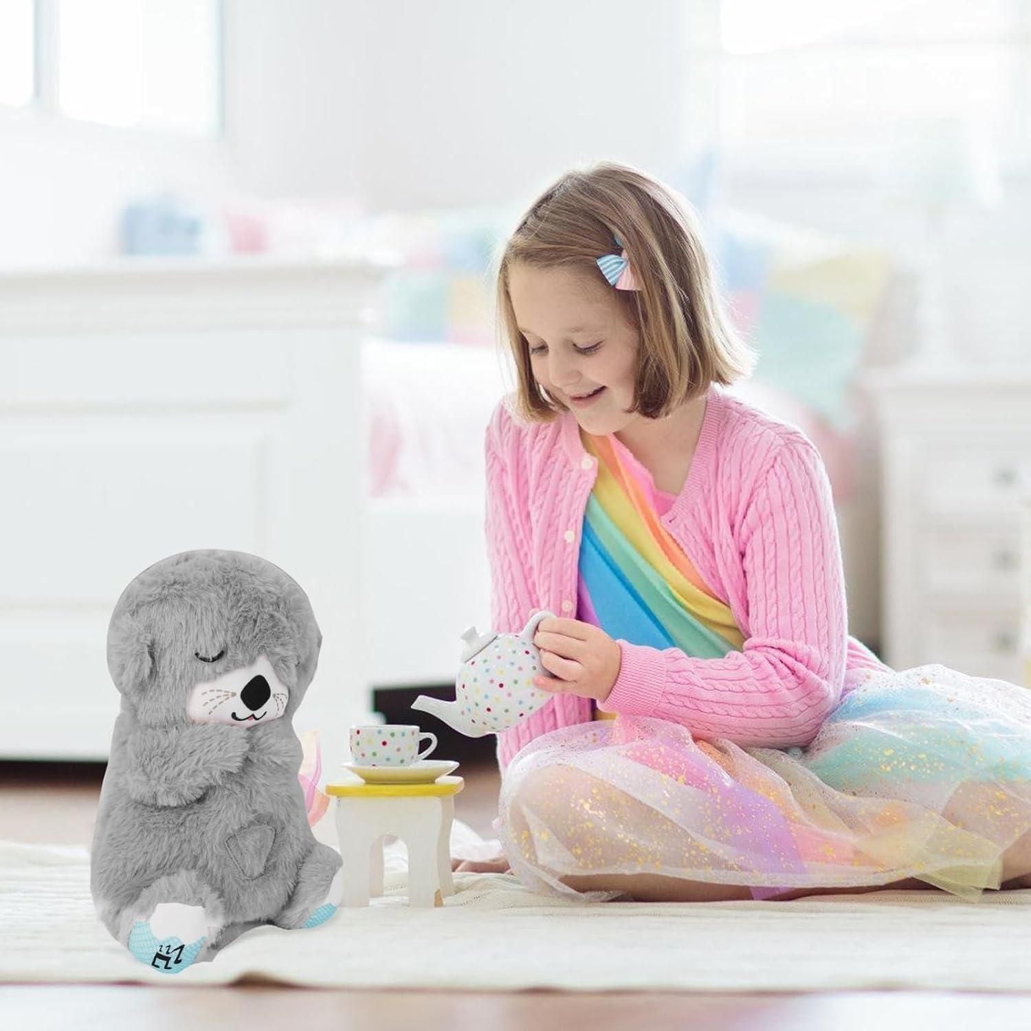 🧸 Breathing Teddy Bear with Soothing Music – Comfort Plush Toy