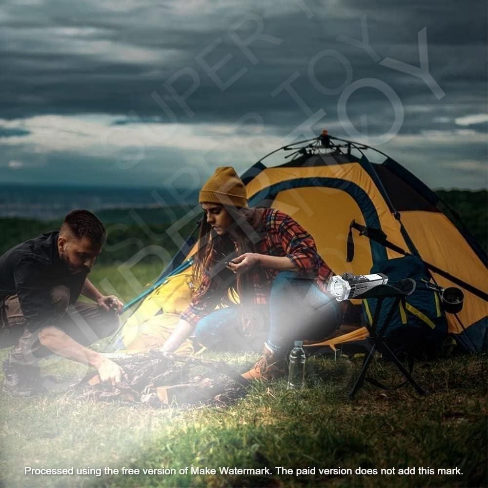 Rechargeable LED Flashlight – Long Beam with Built-in Power Bank