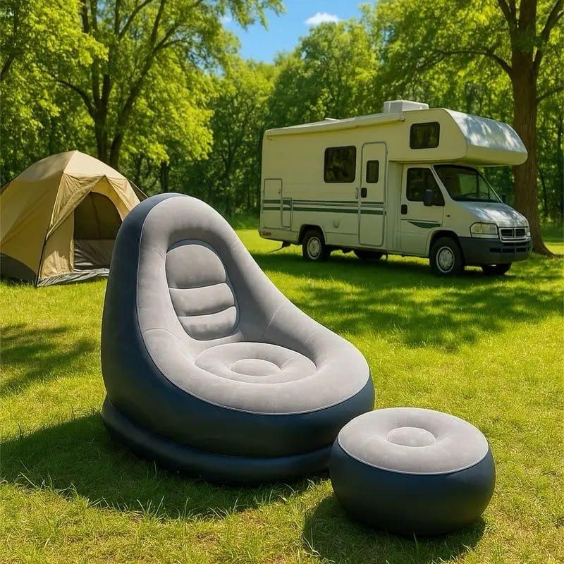 🛋️ 2-in-1 Inflatable Sofa – Convertible Couch & Bed