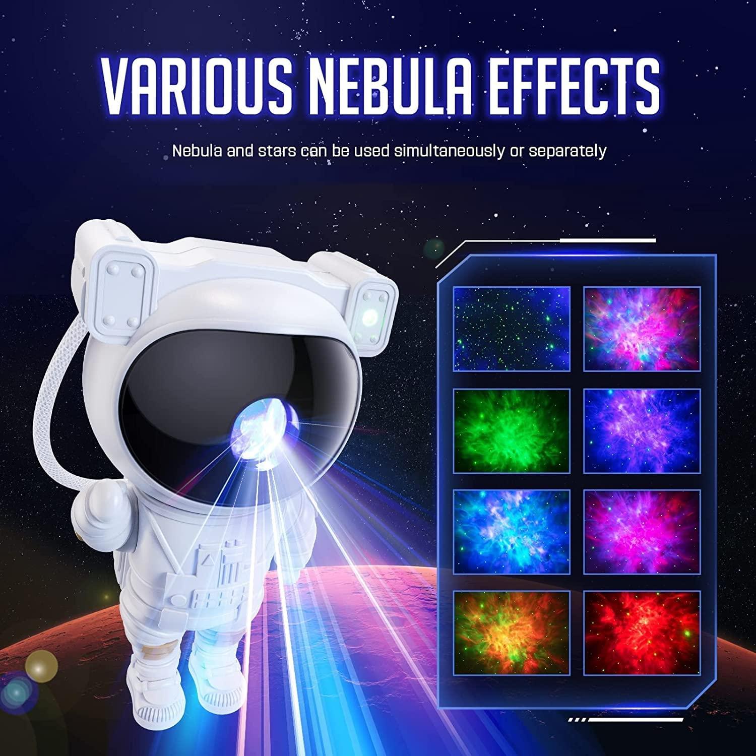🌌 Astronaut Galaxy Projector – 360° Rotating Head with Remote Control