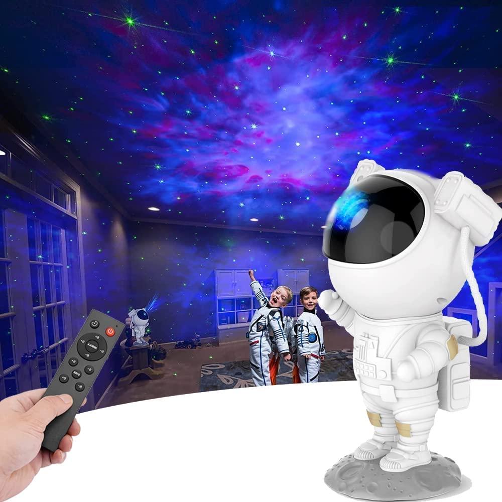 🌌 Astronaut Galaxy Projector – 360° Rotating Head with Remote Control