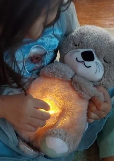 🧸 Breathing Teddy Bear with Soothing Music – Comfort Plush Toy
