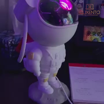 🌌 Astronaut Galaxy Projector – 360° Rotating Head with Remote Control